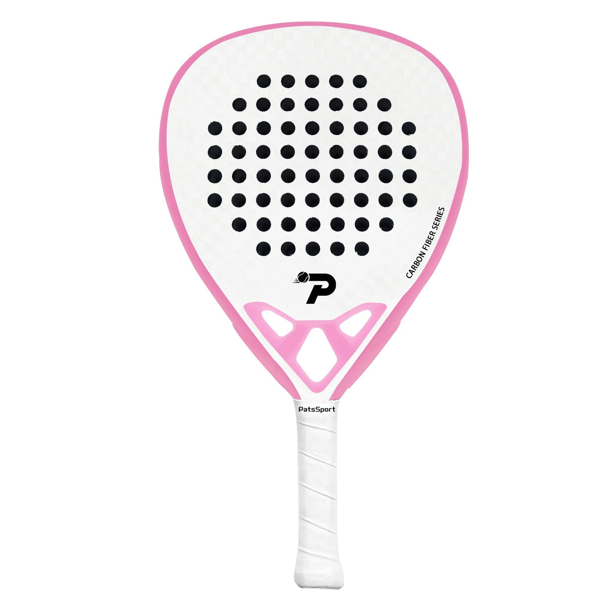 PatsSport Outline Carbon Padel Racket – White with Coloured Frame
