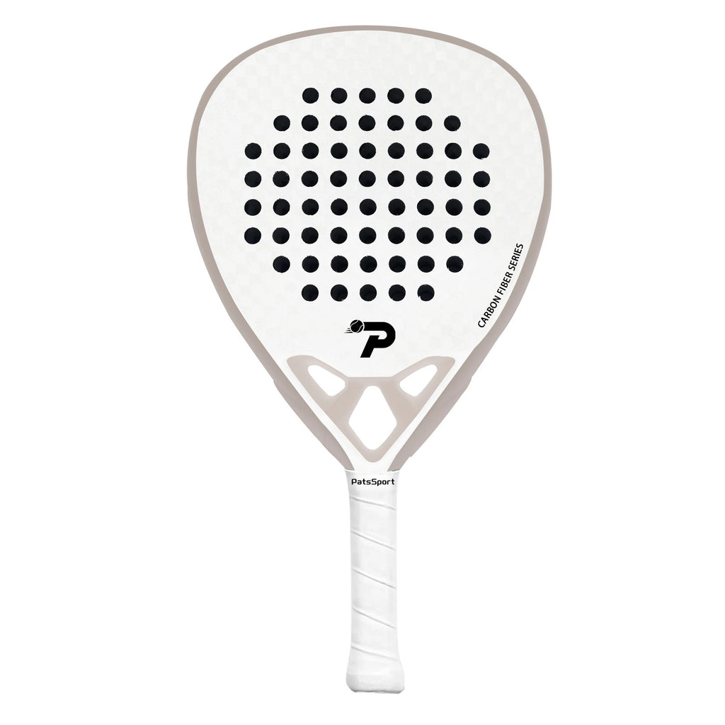 PatsSport Outline Carbon Padel Racket – White with Coloured Frame