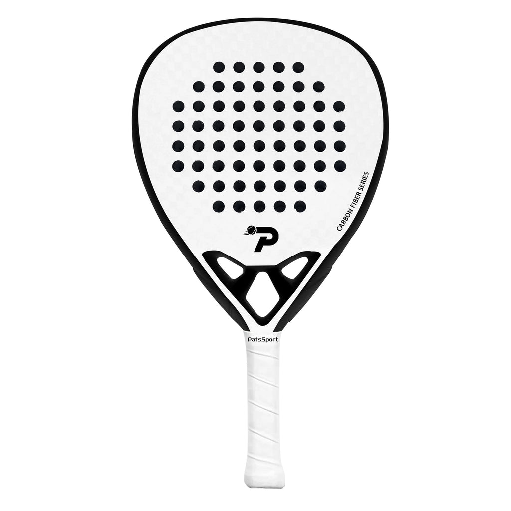 PatsSport Outline Carbon Padel Racket – White with Coloured Frame