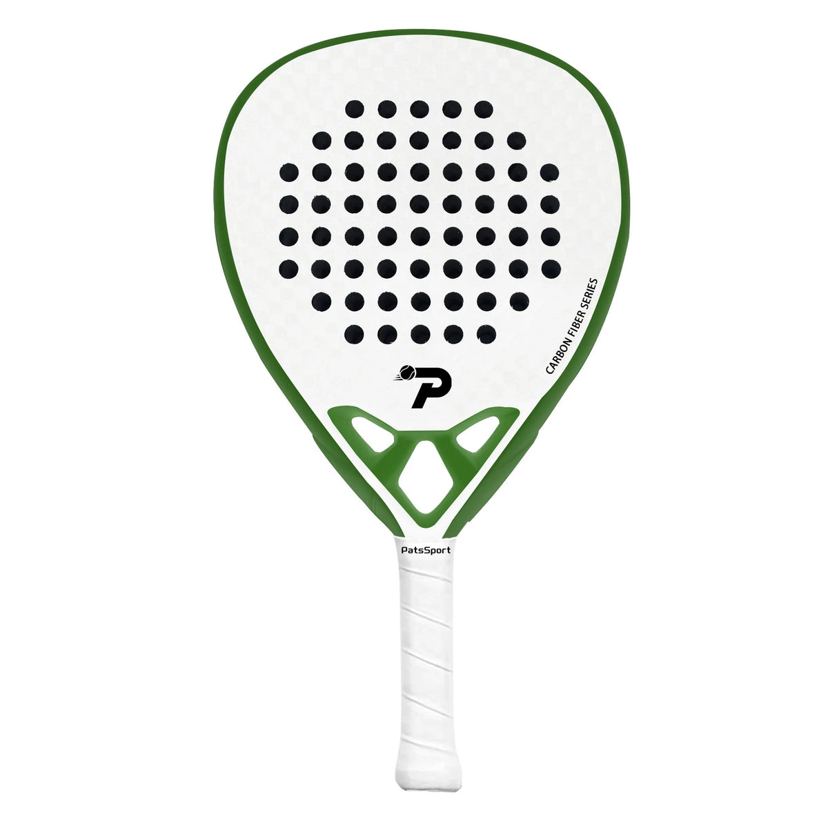 PatsSport Outline Carbon Padel Racket – White with Coloured Frame