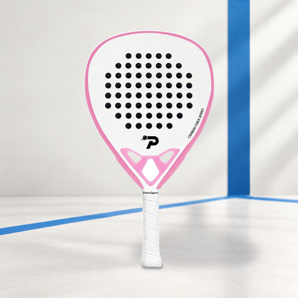 PatsSport Outline Carbon Padel Racket – White with Coloured Frame
