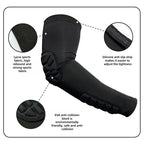 PatsSport Padded Compression Elbow and Arm Sleeve – Black