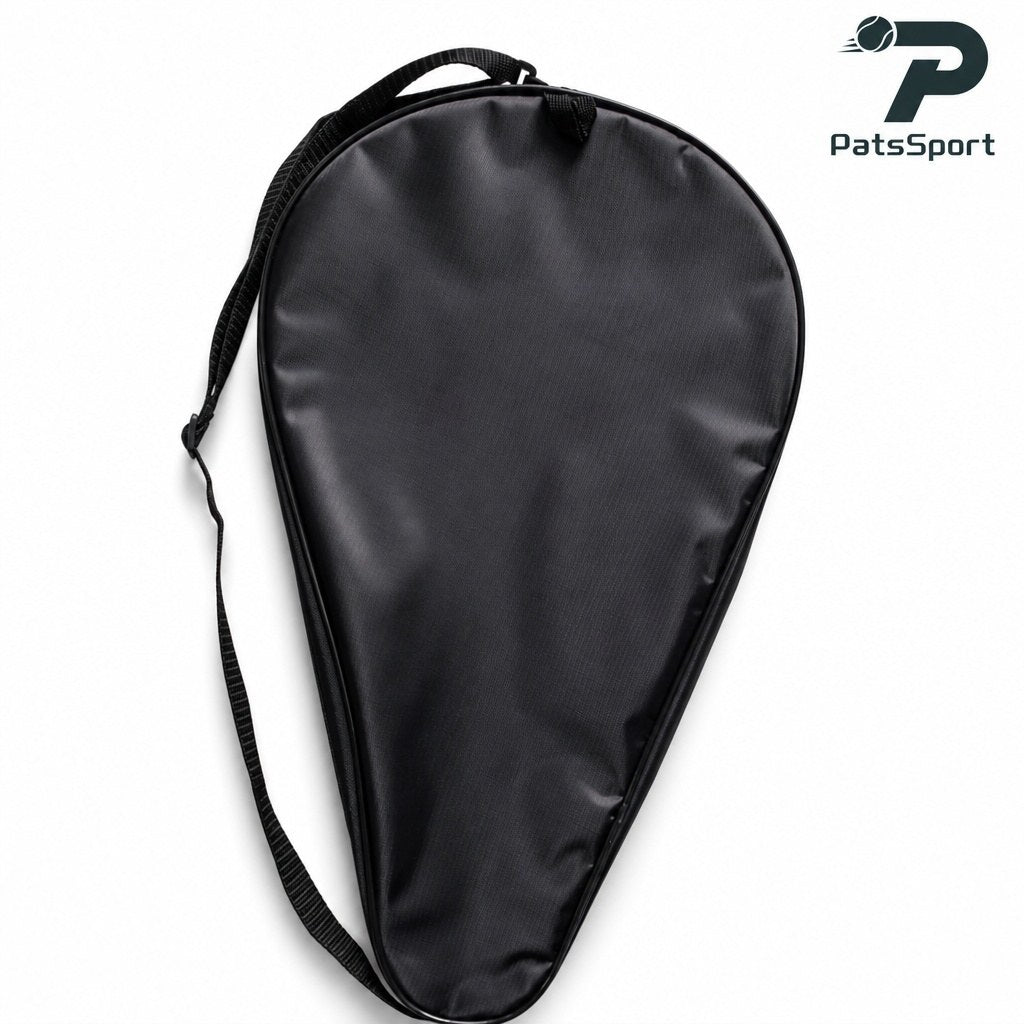 PatsSport Padded Padel Racket Cover with Shoulder Strap – Black