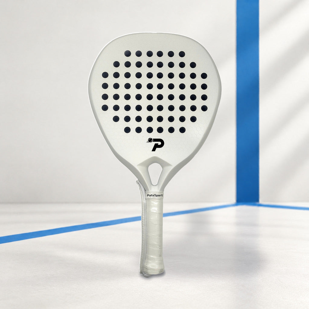 PatsSport Pearl Carbon Diamond Padel Racket – Glossy White or Black