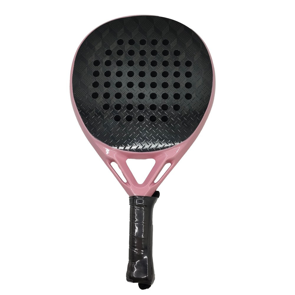 PatsSport Petal Carbon Diamond Padel Racket – Black Face, Pink Frame