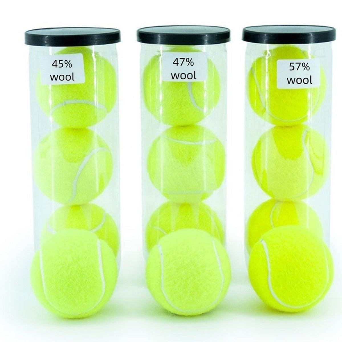 Three felts, one tube size