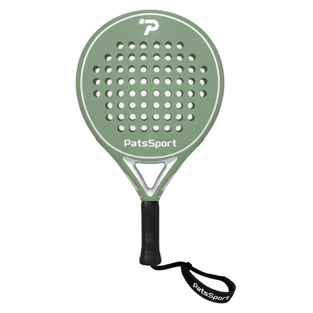 PatsSport Satin Carbon Padel Racket – Rose Gold, Deep Blue or Sage