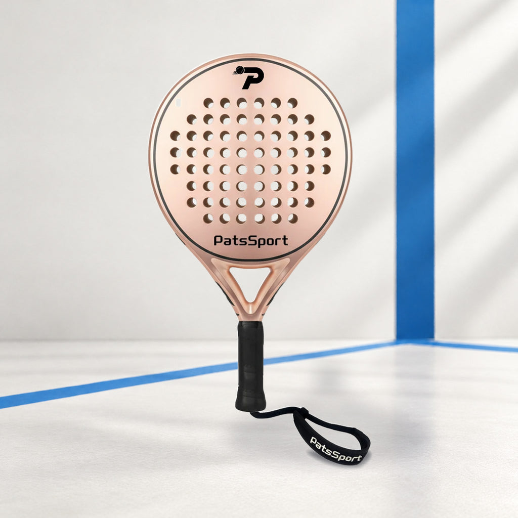 PatsSport Satin Carbon Padel Racket – Rose Gold, Deep Blue or Sage