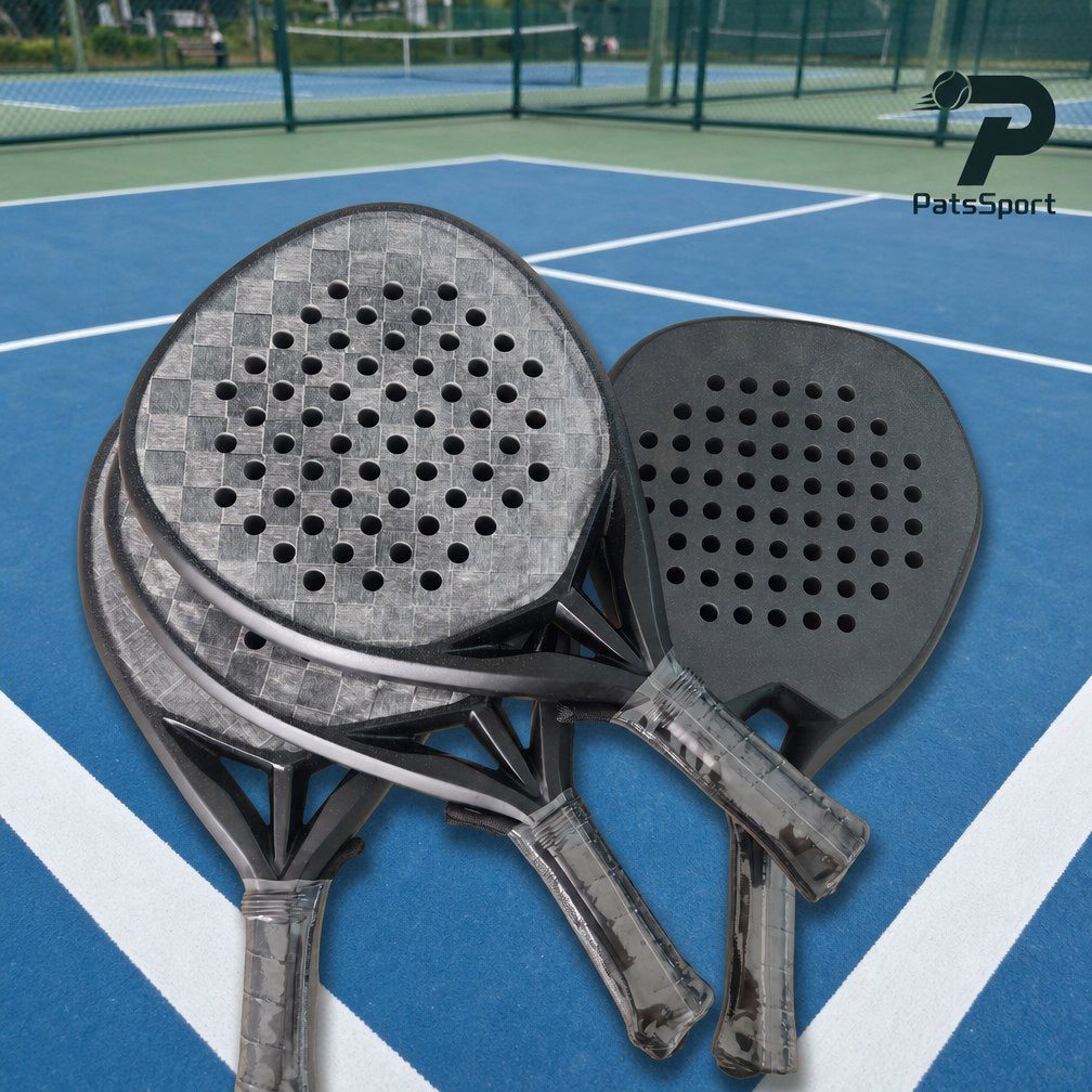 PatsSport Silverline 18K Carbon Diamond Padel Racket – Silver Frame