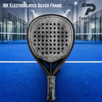 PatsSport Silverline 18K Carbon Diamond Padel Racket – Silver Frame