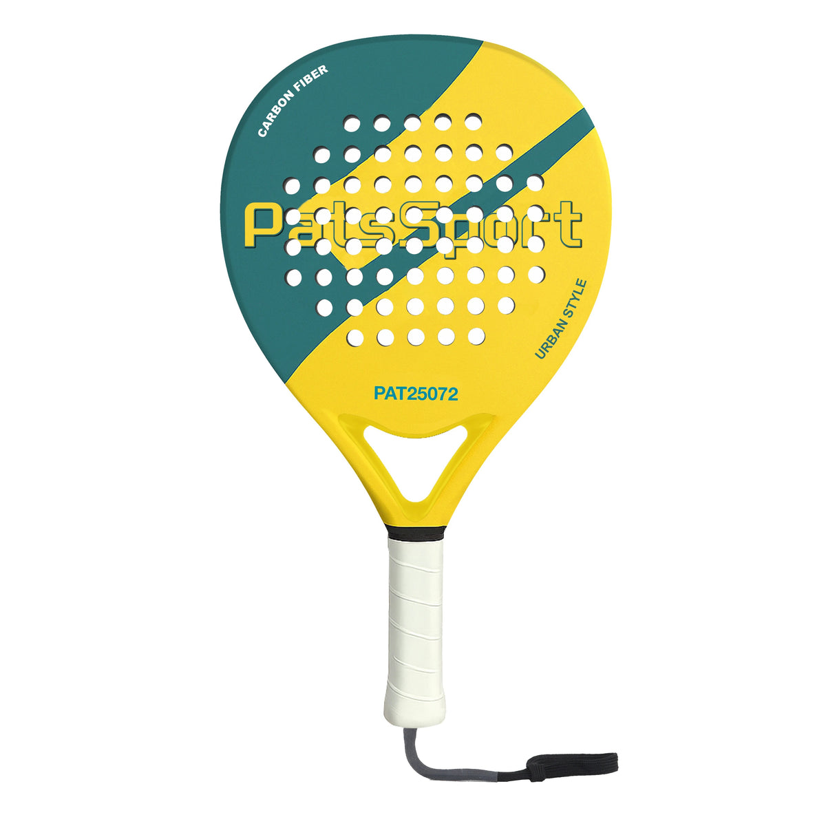 PatsSport Slant Carbon Round Padel Racket – Colour-Block, 360g