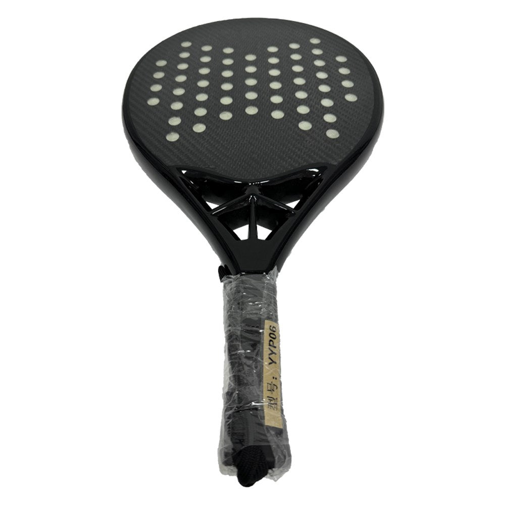 PatsSport Stealth 3K Carbon Teardrop Padel Racket – Raw Black