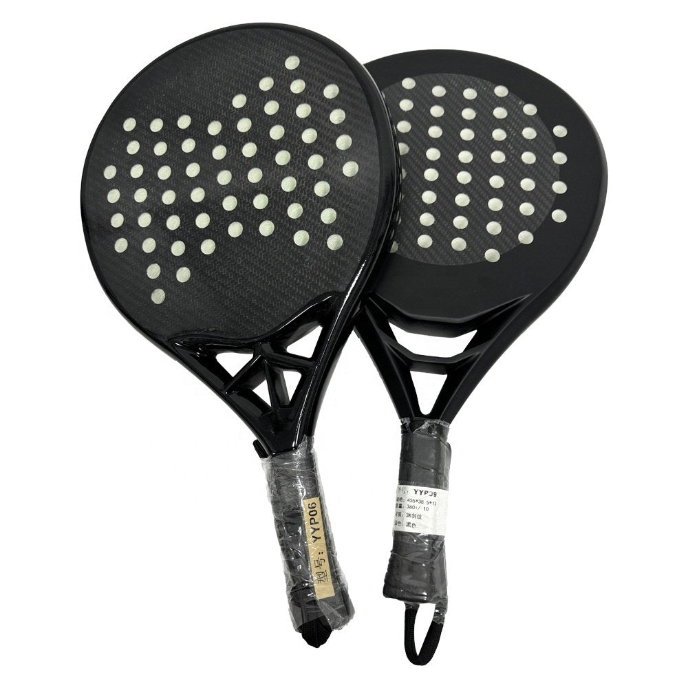 PatsSport Stealth 3K Carbon Teardrop Padel Racket – Raw Black