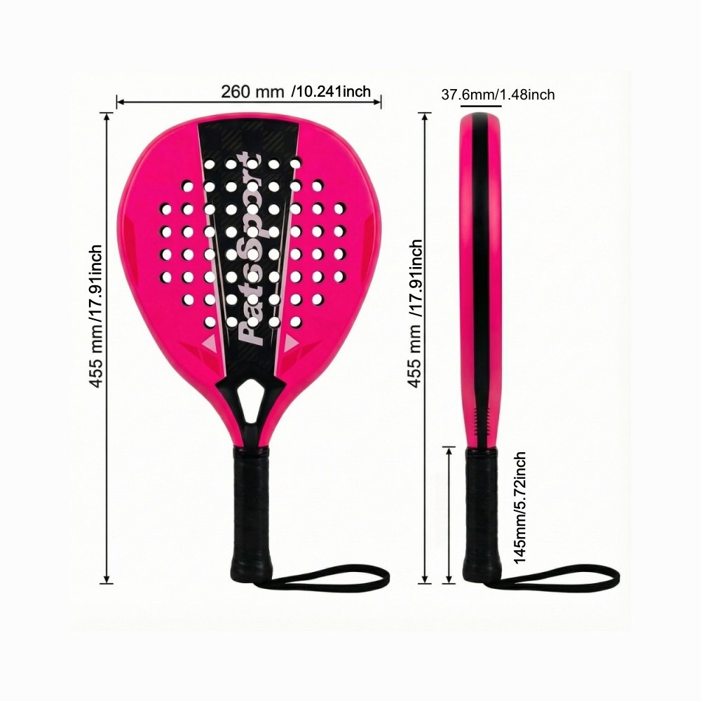 PatsSport Totem 3K Carbon Diamond Padel Racket – 3-Layer EVA Core