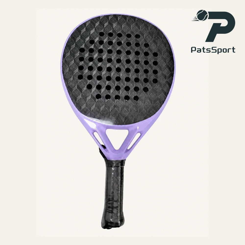 PatsSport Velvet Carbon Padel Racket – Black Face, 8 Pastel Frames