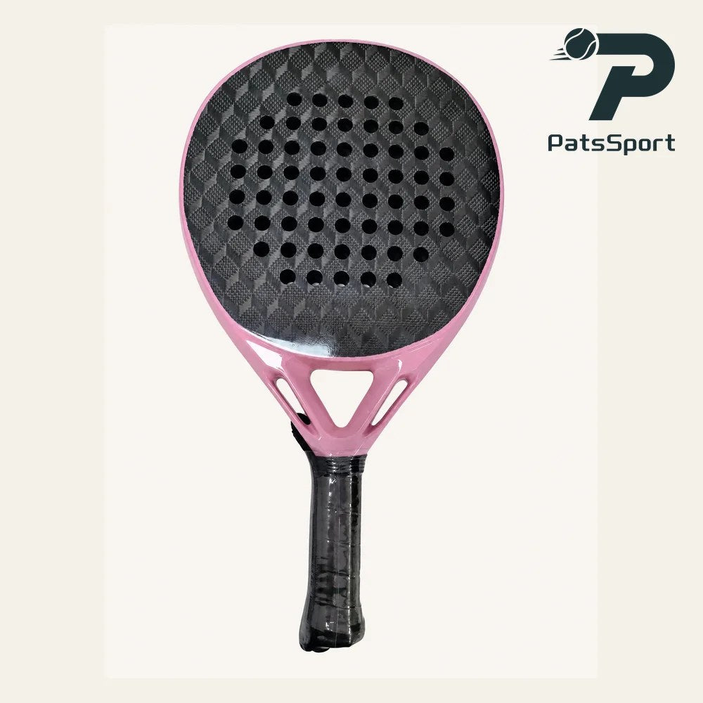 PatsSport Velvet Carbon Padel Racket – Black Face, 8 Pastel Frames