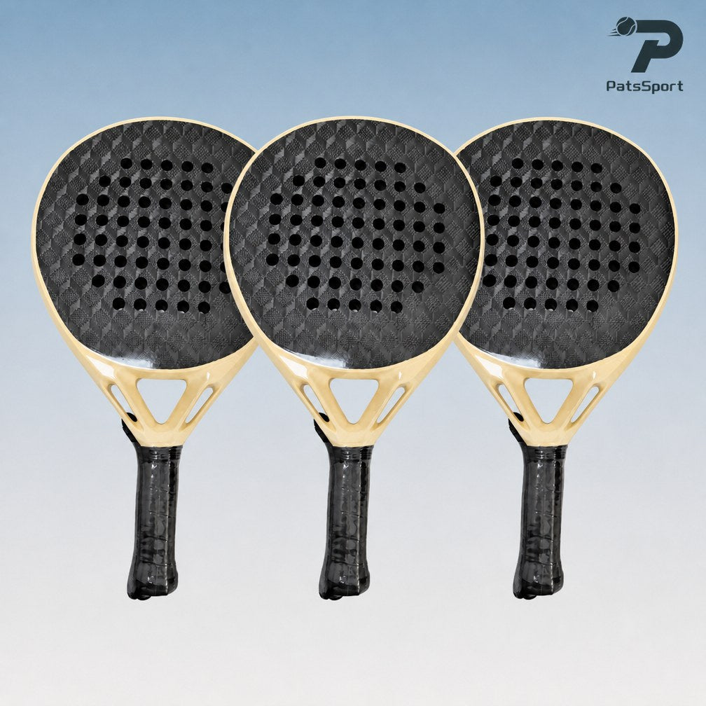 PatsSport Velvet Carbon Padel Racket – Black Face, 8 Pastel Frames