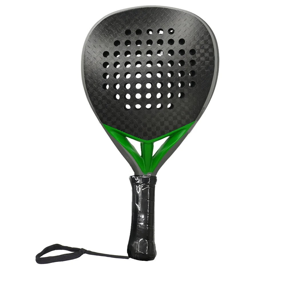 PatsSport Viper 12K Carbon Teardrop Padel Racket – Black & Green