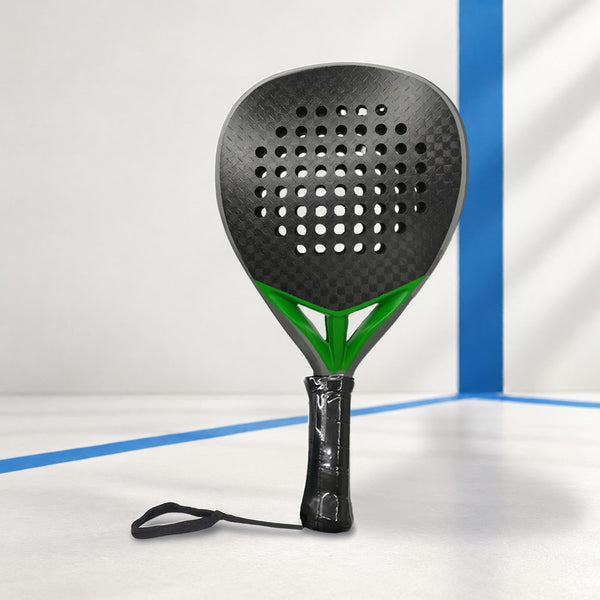PatsSport Viper 12K Carbon Teardrop Padel Racket – Black & Green