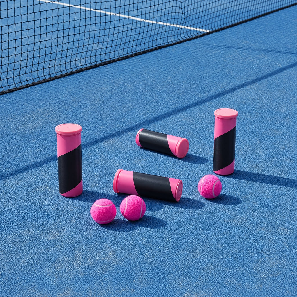 Pink Padel Balls, Pack of 3 in Sealed Can – Wool Felt & Natural Rubber
