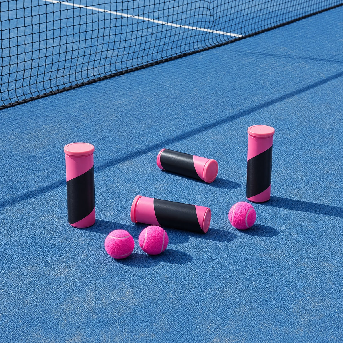 Pink Padel Balls, Pack of 3 in Sealed Can – Wool Felt & Natural Rubber