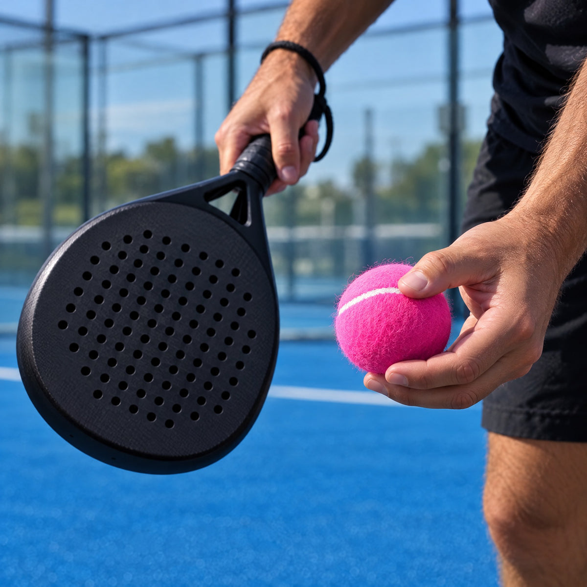 Pink Padel Balls, Pack of 3 in Sealed Can – Wool Felt & Natural Rubber