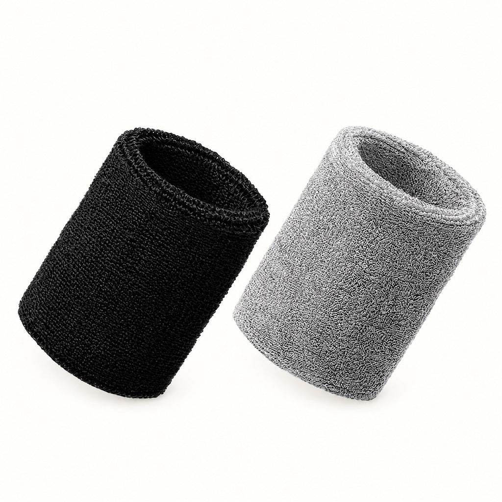 Terry Sweat Wristband for Padel – Black or Grey, Single or Pair