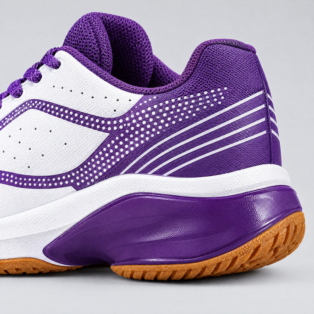 Unisex Court Shoes for Padel – Leather-Look Upper & Gum Rubber Sole