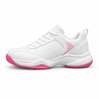 Unisex Leather-Look Court Shoes – Lightweight Padel & Indoor Trainers