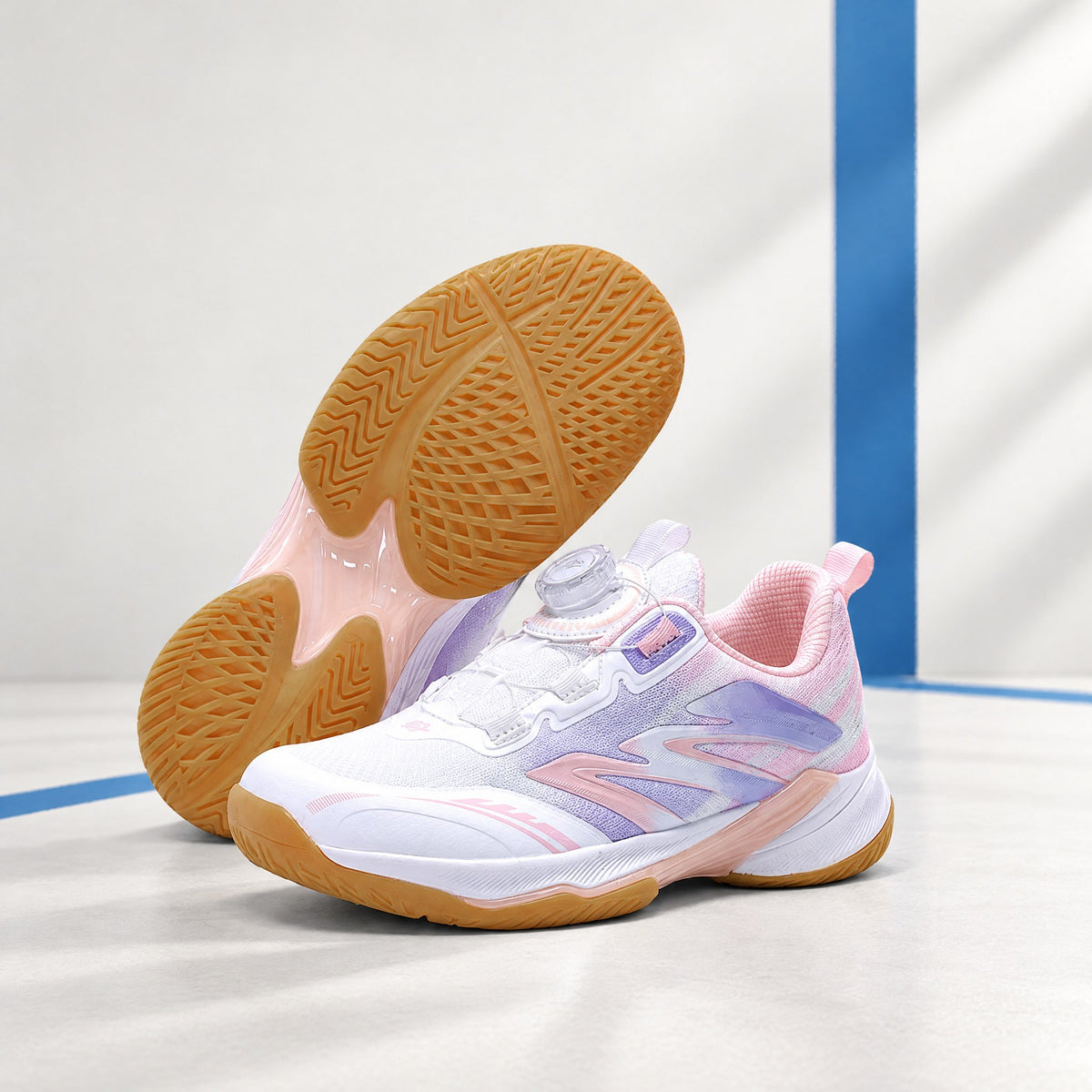 Women's Quick-Lace Dial Court Shoes – Pastel Padel Trainers