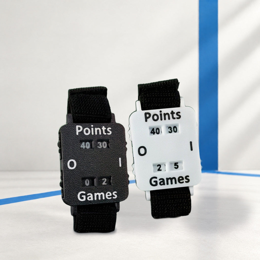 Wrist Score Counter for Padel – Points & Games Tracker, Black or White