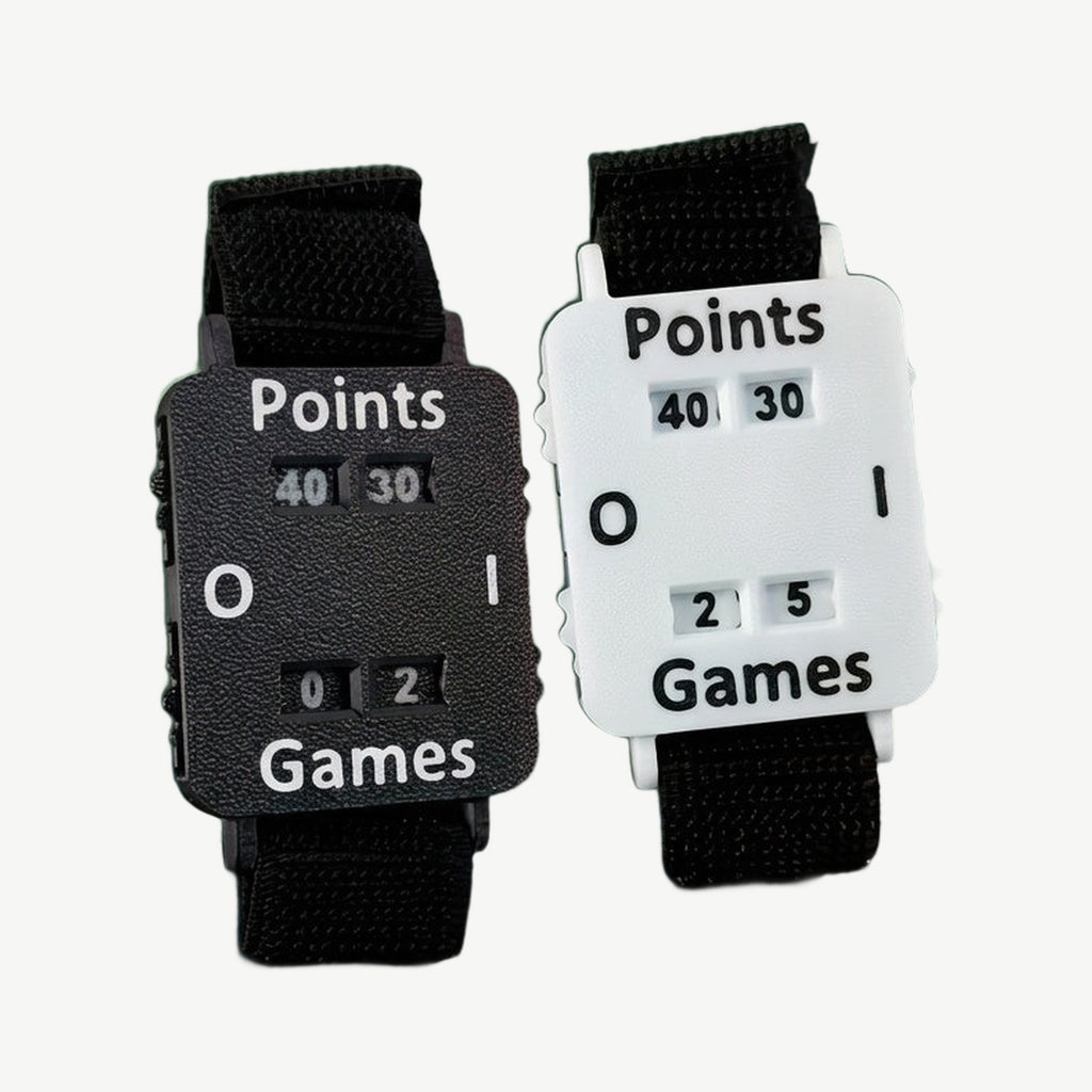 Wrist Score Counter for Padel – Points & Games Tracker, Black or White