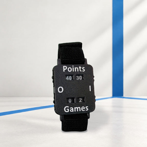 Wrist Score Counter for Padel – Points & Games Tracker, Black or White